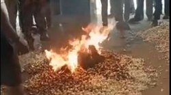 मप्रः शिवराज के राज में किसान बदहाल, 2.5 लाख लगाने के बाद मिले 1 लाख तो लगा दी 160 किलो लहसुन में आग