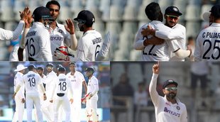 IND vs NZ Mumbai test Beaten New Zealand By 372 Runs Won Test Series Jayant Yadav Ravichandran Ashwin