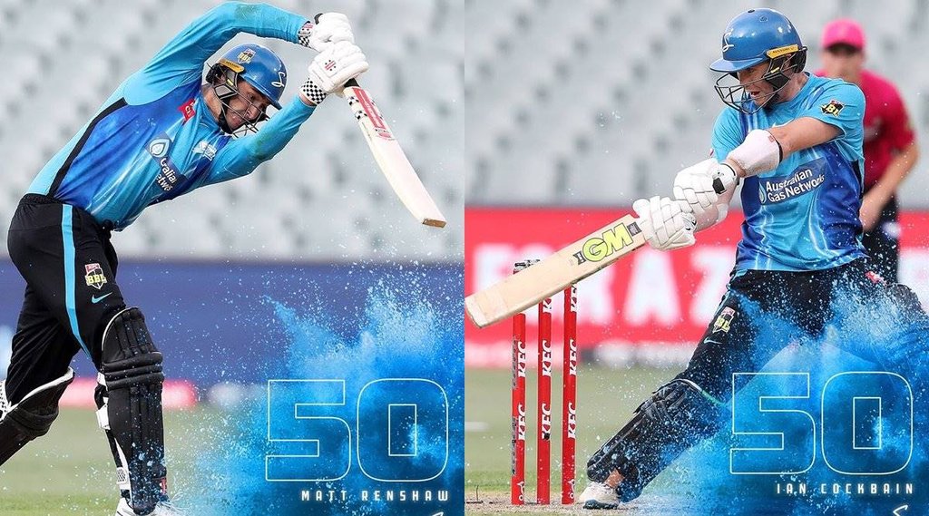 Big Bash League 2021-22 Adelaide Strikers vs Sydney Sixers Ian Cockbain Matt Renshaw