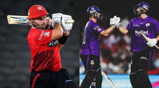 Big Bash League Hobart Hurricanes, Melbourne Renegades Tim David Aaron Finch Shaun Marsh