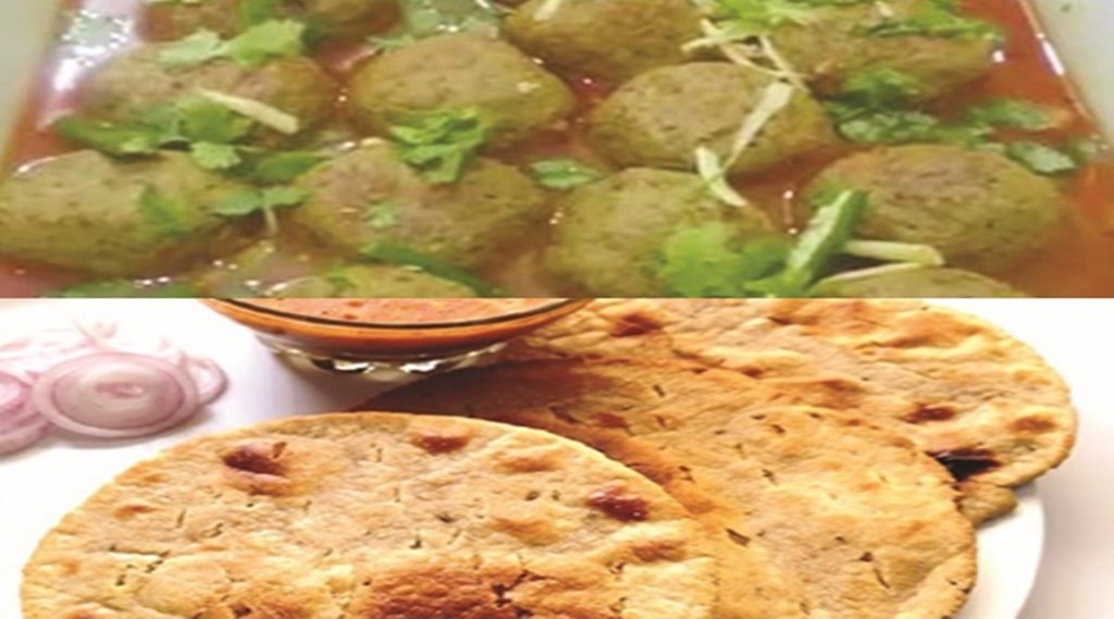 मूली के कोफ्ते (ऊपर) और मेथी मटर टिक्कड़ (नीचे)।