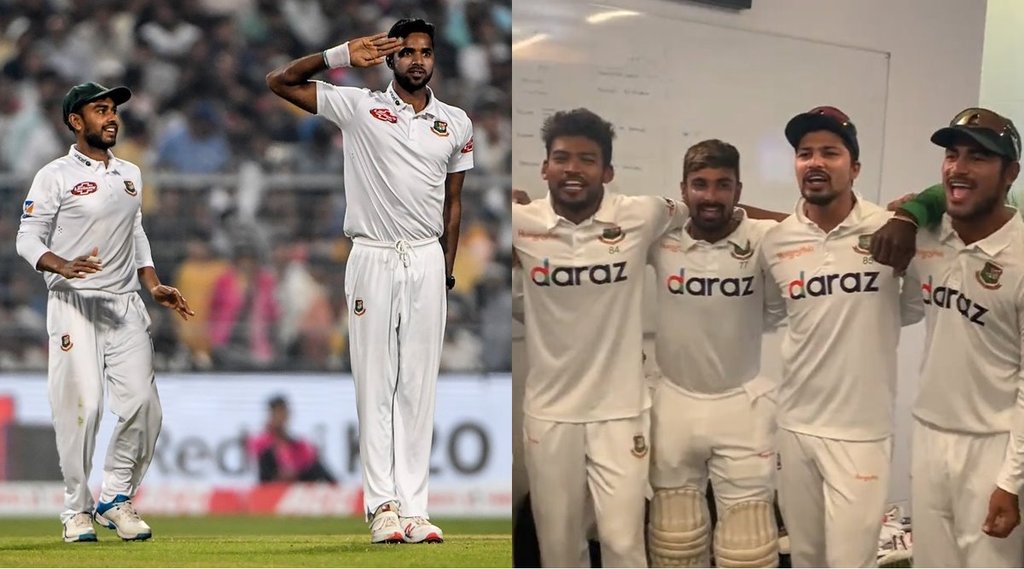 Ebadot Hossain watch video bangladesh cricket team celebration bangladesh vicotry hero over new zealand wins heart