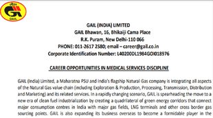 gail india, gail india recruitment
