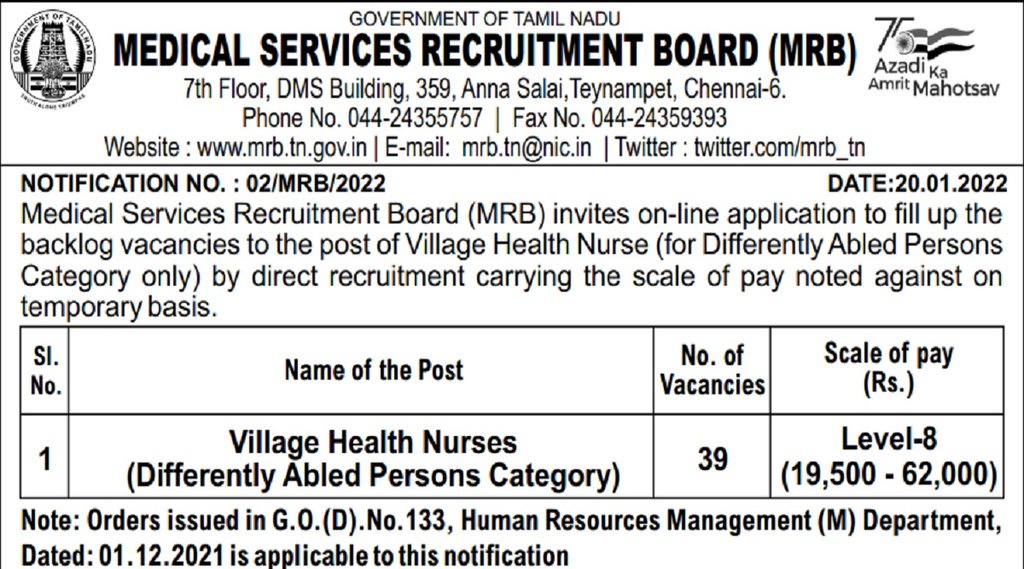 Village Health Nurse, Village Health Nurses Job