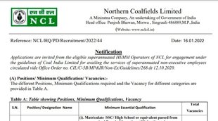 NCL, NCL Vacancy, NCL Job 2022