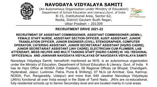NVS, NVS Job Notification, NVS Vacancy 2022, Govt Job 2022