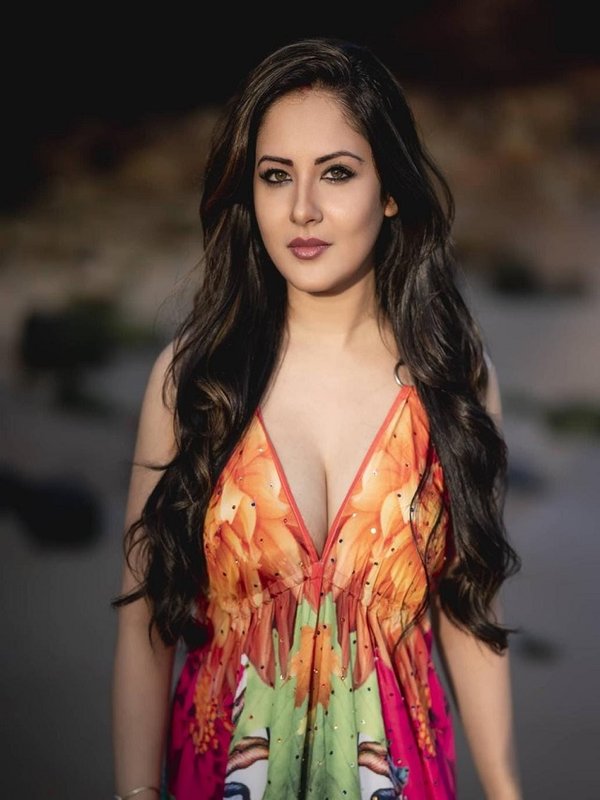 PUJA BANERJEE IN FLORAL DRESS