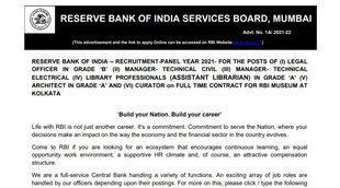 Bank Job, RBI SO Vacancy 2022, RBI Latest Notification