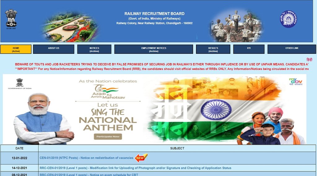 RRB NTPC Result 2021-22