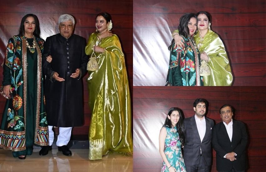 Javed Akhtar Rekha: जावेद अख्तर बॉलीवुड के मशहूर नाम हैं। 17 जनवरी 1945 को मध्यप्रदेश के ग्वालियर में जन्मे जावेद अख्तर 77 साल के हो गए हैं। अपने 75वें जन्मदिन पर उन्होंने आलीशान पार्टी दी थी। इस पार्टी में रिलायंस (Reliance) इंडस्ट्रीज के मुकेश अंबानी (Mukesh Ambani) समेत बॉलीवुड के तमाम बड़े चेहरे शामिल हुए थे। रेखा (Rekha) भी पहुंची थीं। तब रेखा की तस्वीरें खूब वायरल हुई थीं। आइए डालते हैं उन तस्वीरों पर एक नजर: