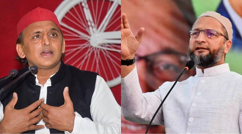 Owaisi VS Akhilesh Photo, Akhilesh Photo PTI