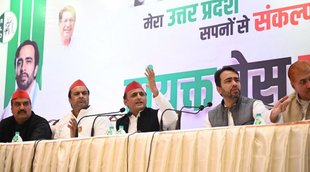 akhilesh yadav press confrence, up election, sp rld alliance
