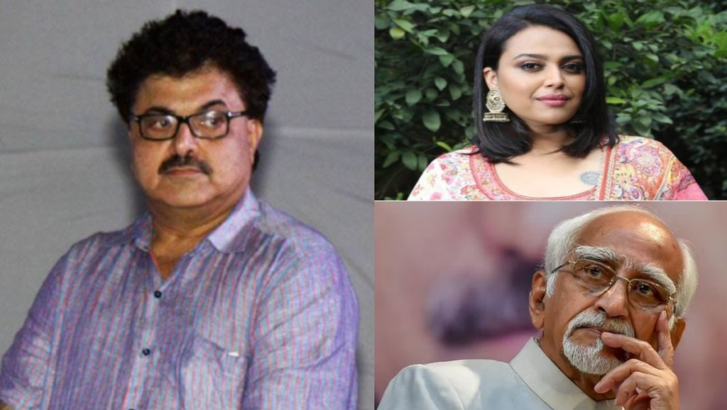 हामिद अंसारी और स्वरा भास्कर पर फिल्मेकर अशोक पंडित का आरोप (फोटो क्रेडिट-इंडियन एक्सप्रेस)