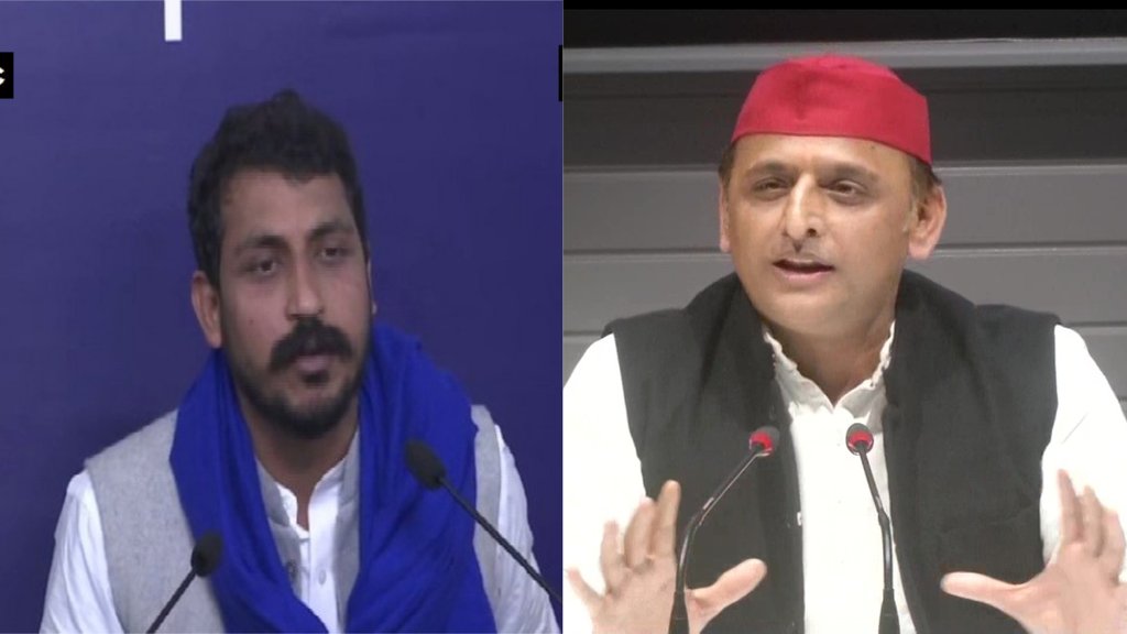 चंद्रशेखर आजाद ने अखिलेश यादव पर हमला बोलते हुए कहा कि उन्होंने बहुजन समाज का अपमान किया है। (फोटो: एएनआई)