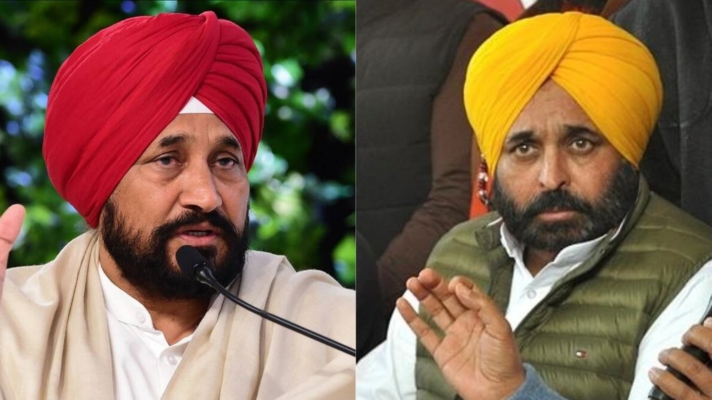 एक कार्यक्रम के दौरान सांसद भगवंत मान ने सीएम चन्नी पर निशाना साधते हुए कहा कि वे मुख्यमंत्री बनने के बाद कह रहे हैं कि मैं बस चला लेता हूं। (फोटो: पीटीआई)