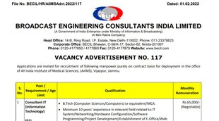 BECIL Job, Sarkari Naukri, Govt Job 2022