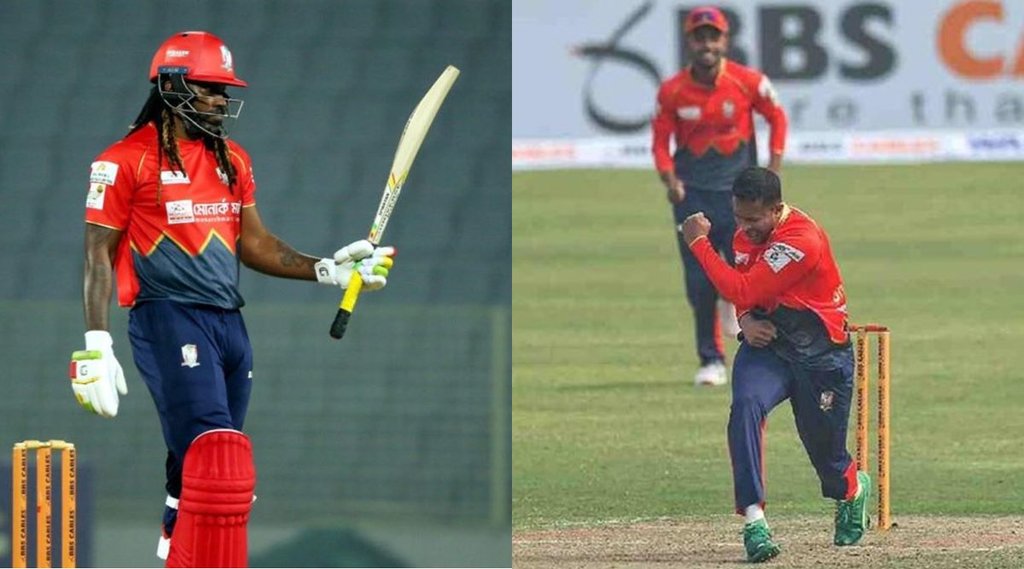 Chris Gayle, Shakib Al Hasan, BPL 2022, Bangladesh premier league, Fortune Barishal BPL 2022 Chris Gayle, Shakib Al Hasan, BPL 2022, Bangladesh premier league, Fortune Barishal BPL 2022