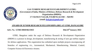 DRDO JRF, DRDO Vacancy, Govt Job 2022