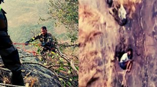Kerala, Man trapped hills