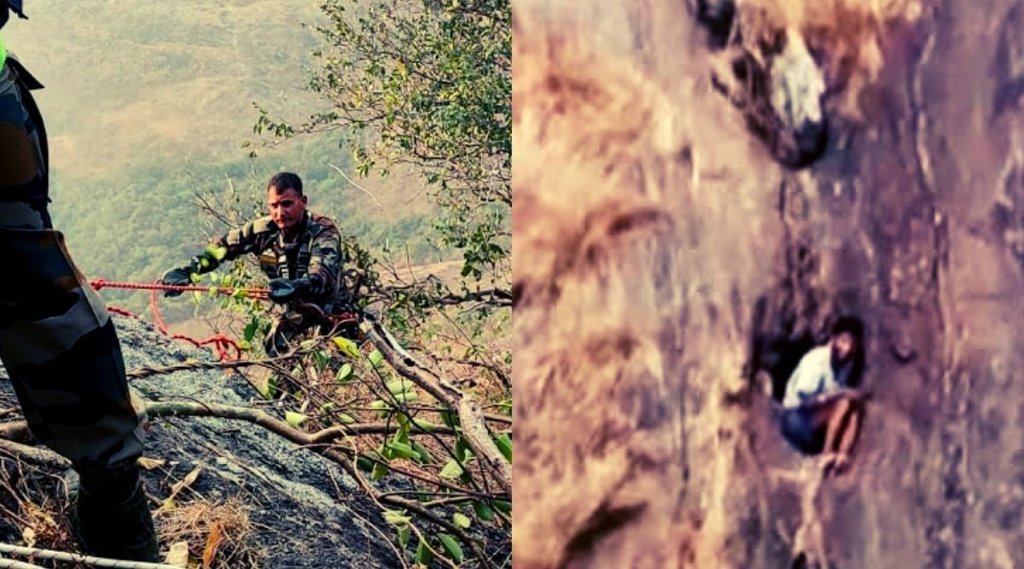 Kerala, Man trapped hills