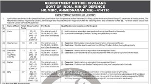 Ministry of Defence Recruitment। Ministry of Defence Jobs। Ministry of Defence Vacancy