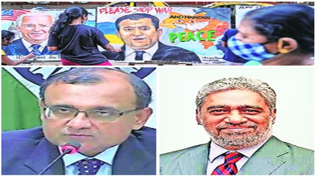 (बाएं ) टीएस तिरुमूर्ति, 
संयुक्त राष्ट्र में भारत के स्थाई प्रतिनिधि। सी राजामोहन, 
अंतरराष्ट्रीय मामलों के विशेषज्ञ। फाइल फोटो।
