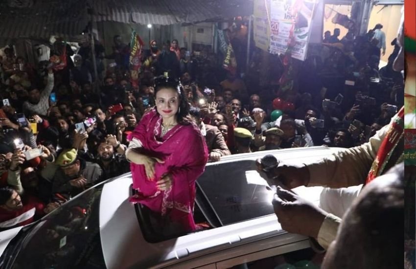 वहीं कानपुर में सपा प्रत्याशी के लिए बॉलीवुड एक्ट्रेस अमीषा पटेल ने रोड शो किया था।