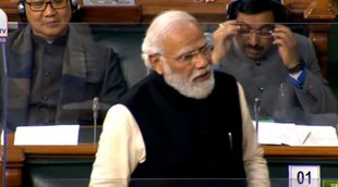 pm modi in loksabha, parliament, narendra modi, budget, congress