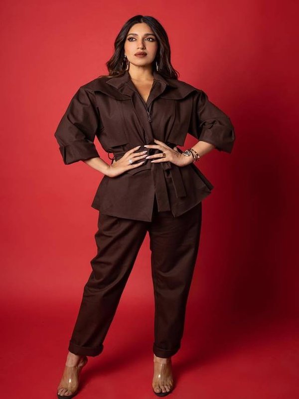 bhumi pednekar in brown outfit