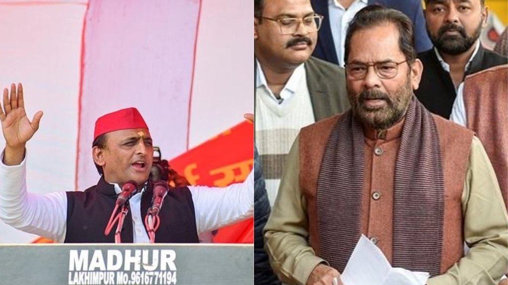 भाजपा नेता मुख़्तार अब्बास नकवी ने अखिलेश यादव पर निशाना साधते हुए कहा कि 10 तारीख के बाद इनकी सत्ता की हठ सफाचट होगी। (फोटो: पीटीआई)