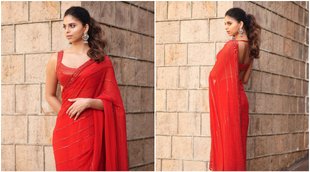 Suhana Khan, Suhana Khan photos, Suhana Khan red saree,