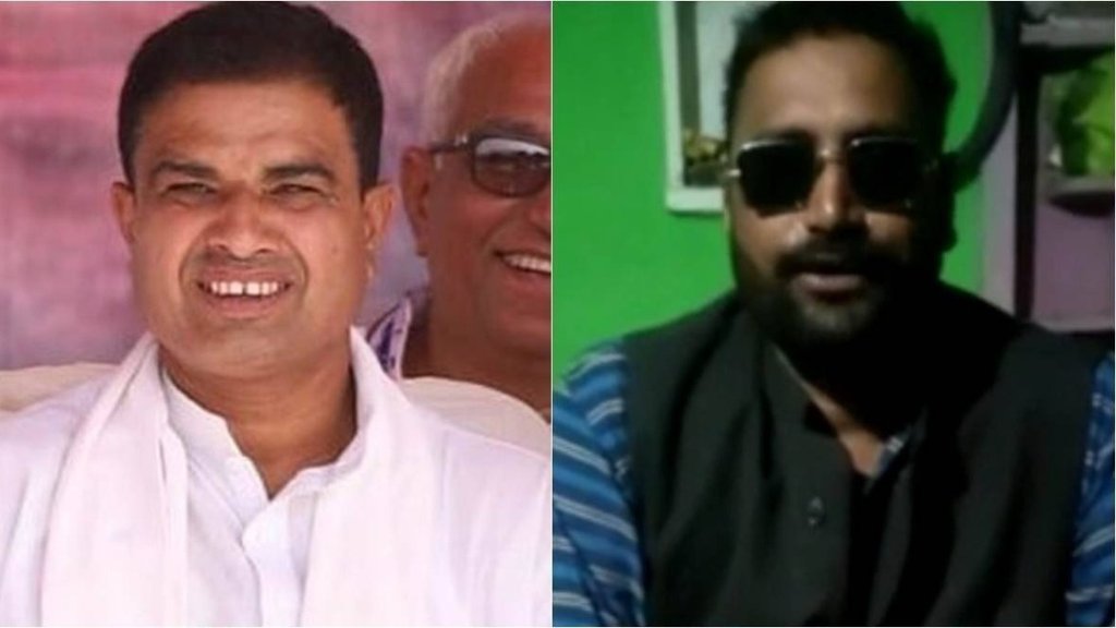 कांग्रेस विधायक गिर्राज सिंह मलिंगा और डकैत जगन गुर्जर (फाइल फोटो)