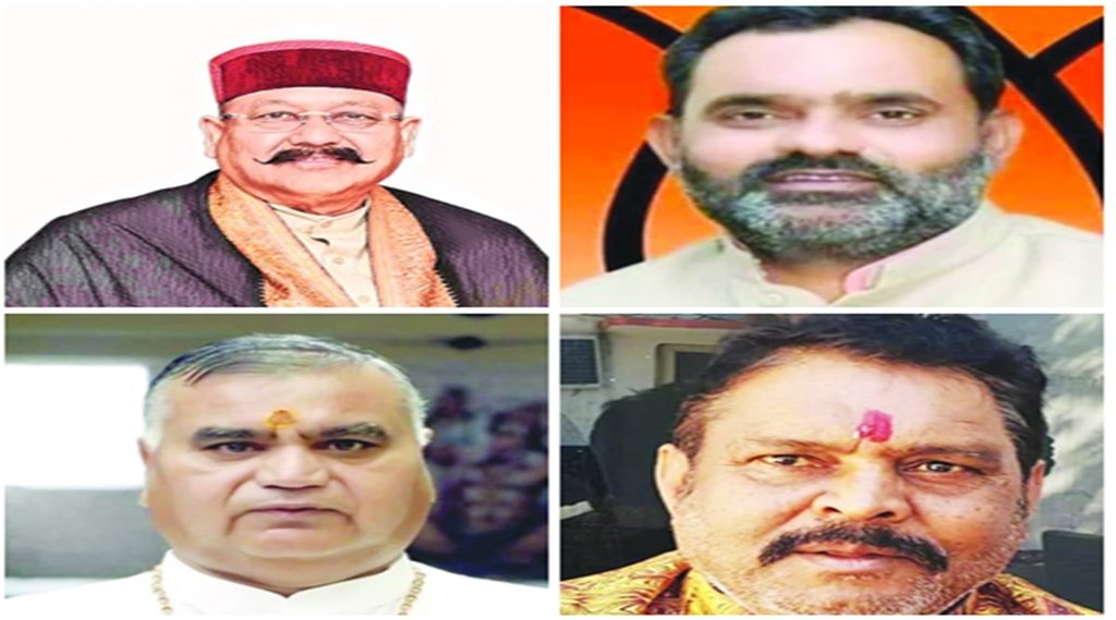 (बाएं से दाएं) सतपाल महाराज, स्वामी यतिस्वरानंद, 
सतपाल ब्रह्मचारी, सुरेश राठौर। फाइल फोटाेे। 