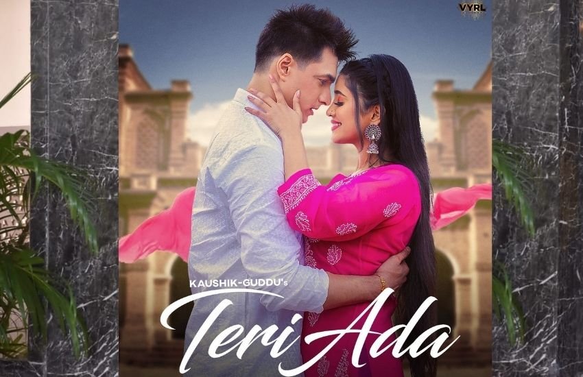 मोहसिन और शिवांगी का नया एलबम तेरी अदा का ये एक सीन है।