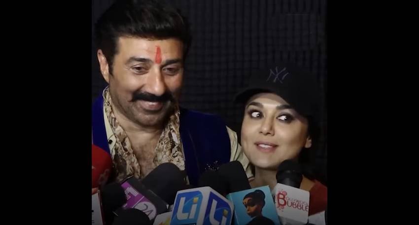 प्रीति जिंटा के किस करने पर सनी देओल मुस्कुराने लगे। प्रीति जिंटा ने तब बताया कि वह सनी देओल के काफी करीब हैं. बकौल प्रीति सनी उनके फेवरेट को स्टार हैं।