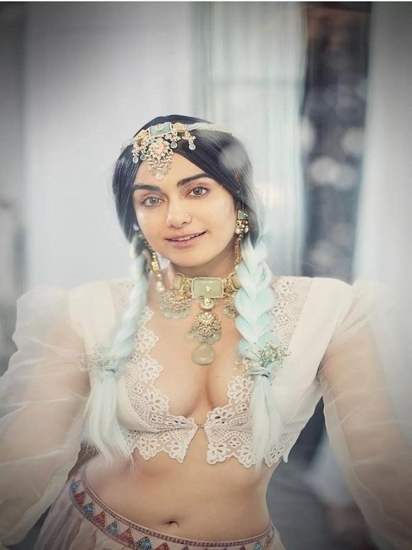 ADA SHARMA COLOURED HAIR STYLE