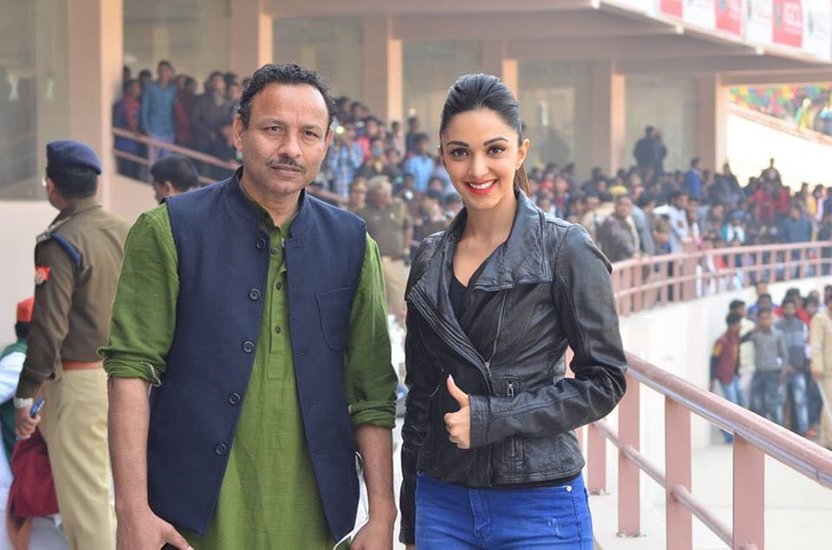 फिल्म अभिनेत्री कियारा आडवाणी के साथ अनुराग भदौरिया।