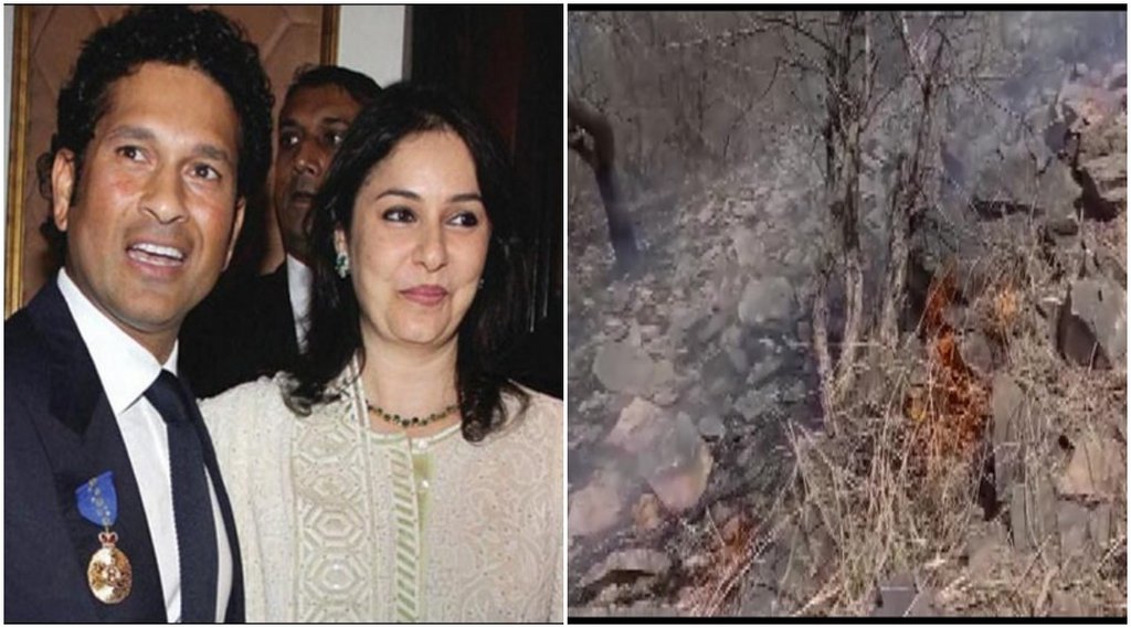 आग की खबर मिलने के बाद भी अंजलि तेंदुलकर को अफसर करा रहे थे सरिस्का अभयारण्य की सैर। (फोटो- एएनआई)