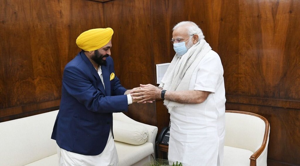 Bhagwant Mann and PM Modi