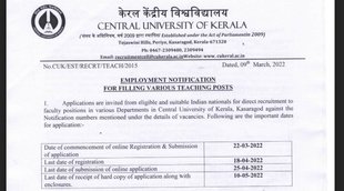 Central University Job, Central University Vacancy 2022, Govt Job 2022