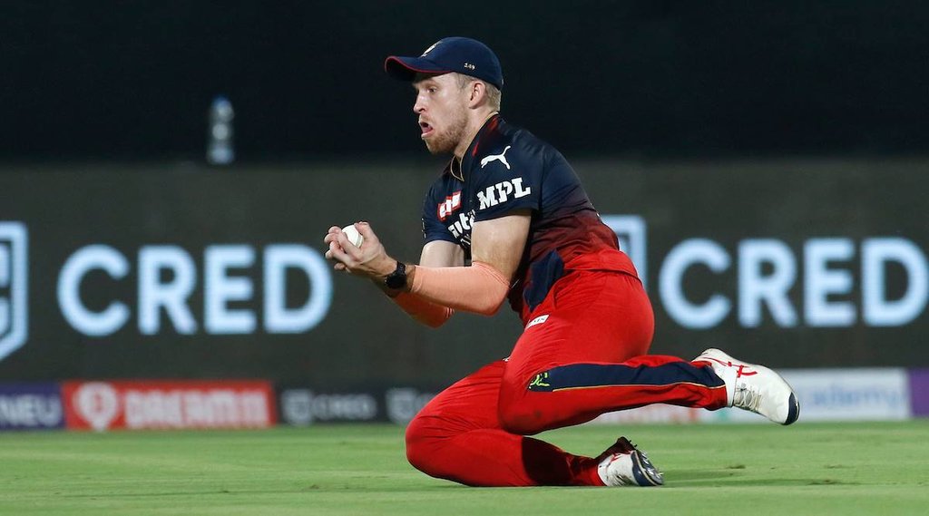 David Willey Superb diving catch to dismiss Nitish Rana IPL 2022 RCB vs KKR