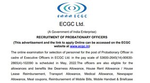 ECGC. ECGC PO Job, Sarkari Naukri