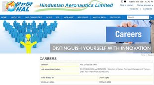 HAL Recruitment 2022, hal recruitment 2022 management trainee,hal recruitment 2022 apply online
