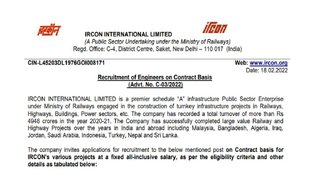 IRCON Recruitment 2022। IRCON Recruitment। IRCON