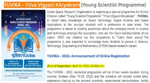 Yuva Vigyani Karyakram, Young Scientist Programme