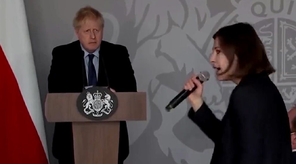 London, Ukraine, Ukrainian journalist, Bors Johnson, Live conference, Russia invasion, Putin