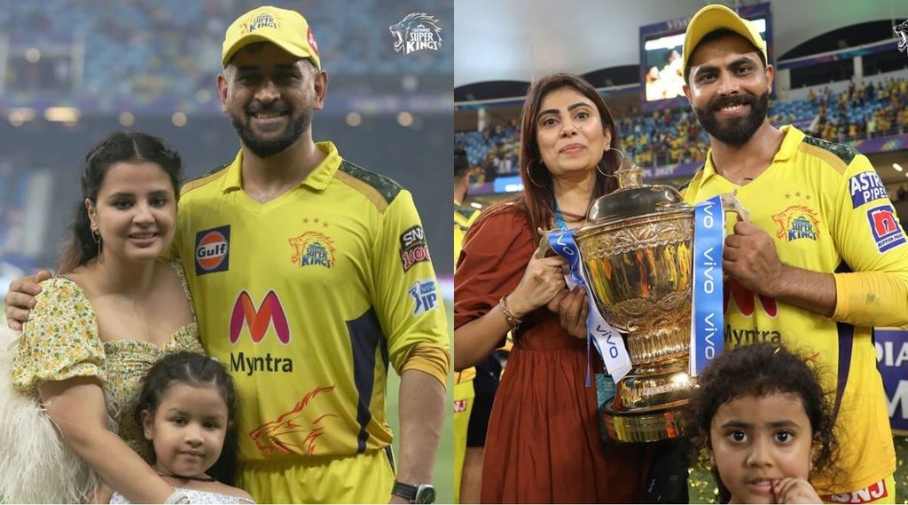 Mahendra Singh Dhoni Sakshi Singh Dhoni Ravindra Jadeja Riva Solanki