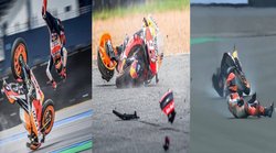 बाइक रेसिंग के दौरान 180 किमी की रफ्तार पर हुआ भीषण एक्सीडेंट, कई मीटर दूर गिरी गाड़ी के उड़े परखच्चे; Video देख कांप जाएगी रूह