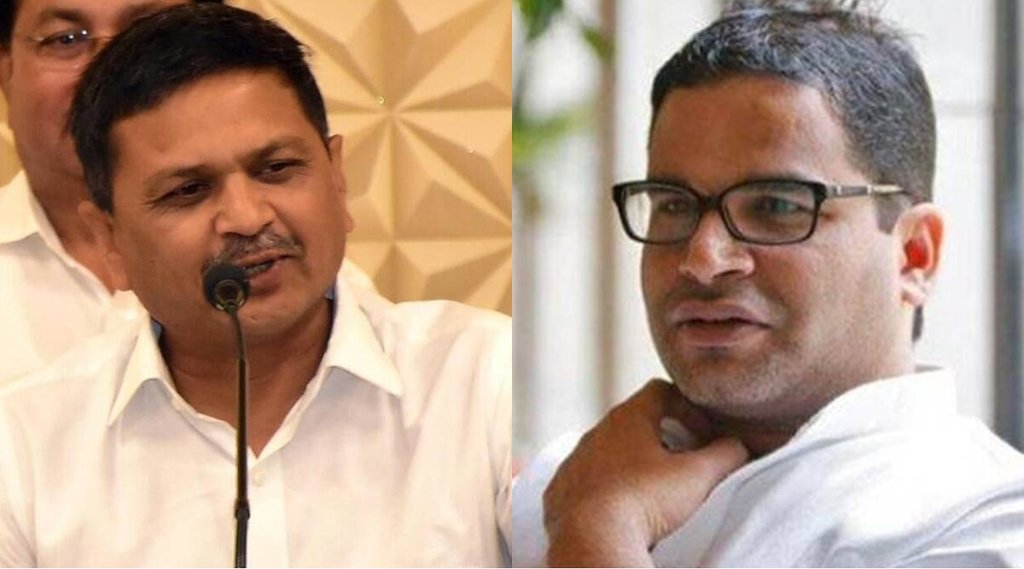 उद्योगपति नरेश पटेल और प्रशांत किशोर। (फोटो- इंडियन एक्सप्रेस फाइल)