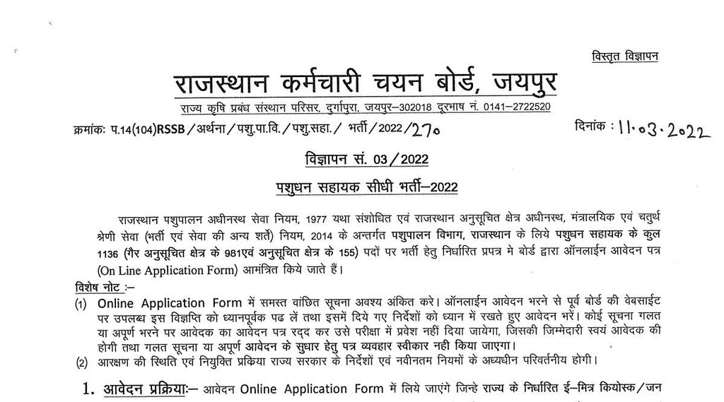 RSMSSB, Govt Job 2022, Latest Govt Job